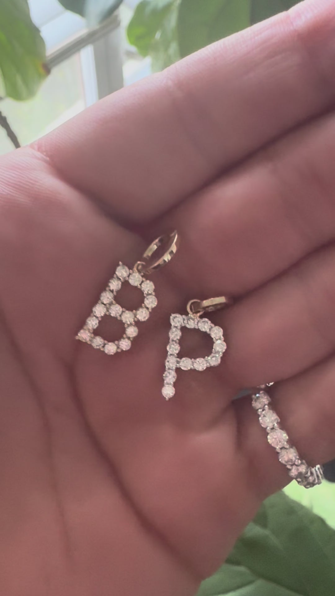 Diamond Alphabet Charms