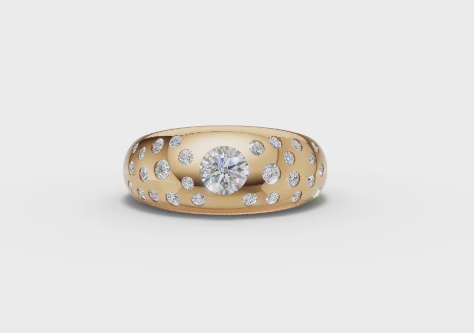 Custom Gold Dome Ring