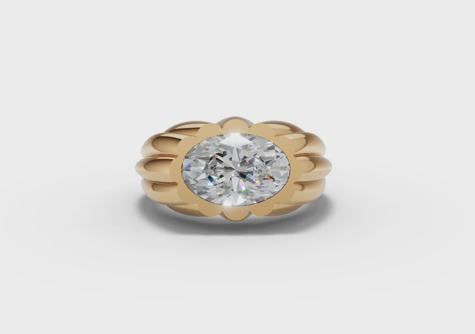 Oval Petal Ring