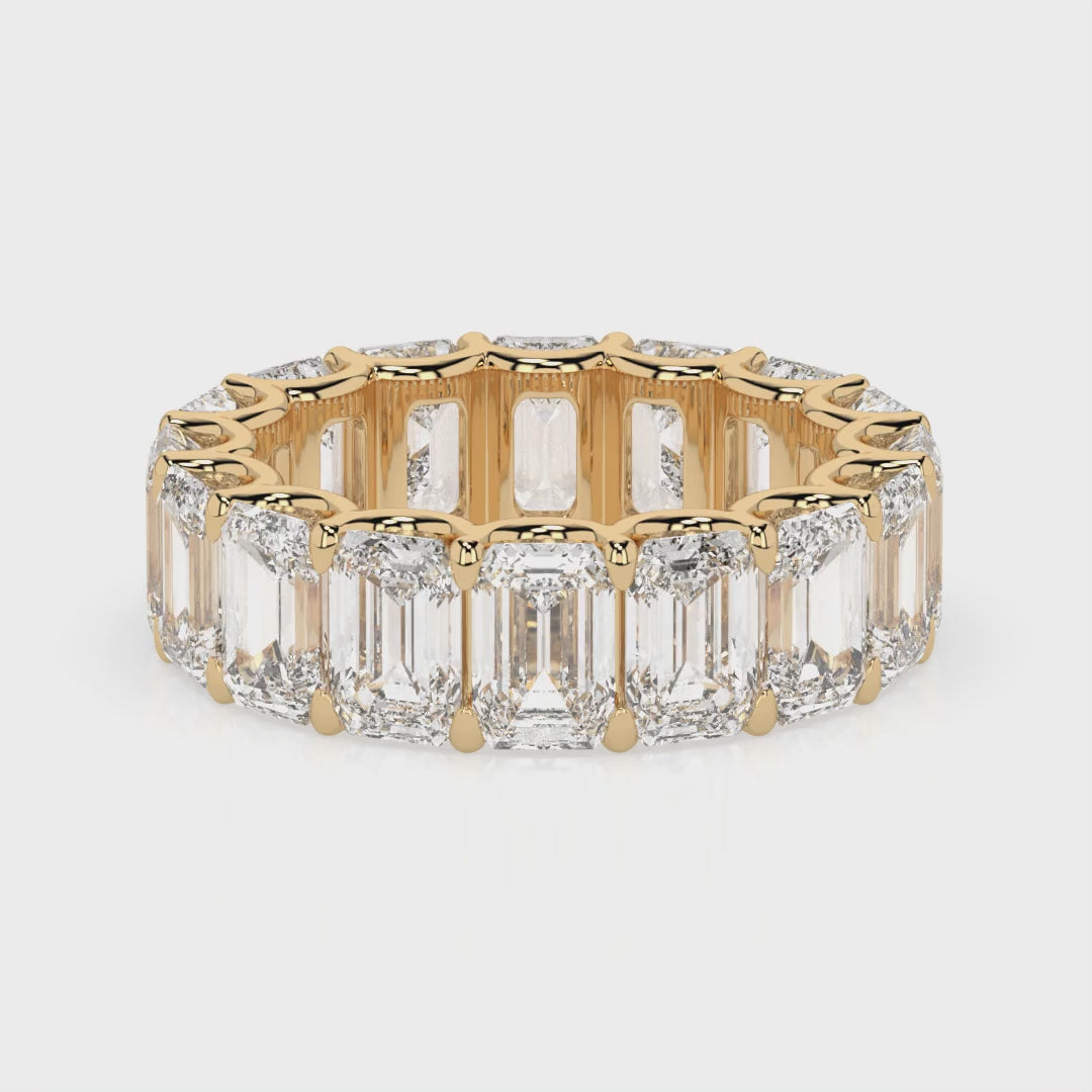 Custom Emerald Cut Diamond Eternity Band