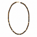 Tiger's Eye & Gold Bead Necklace